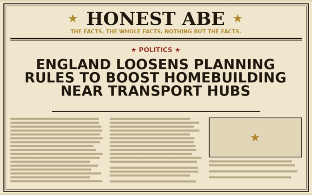 England Loosens Planning Rules to Boost Homebuilding Near Transport Hubs