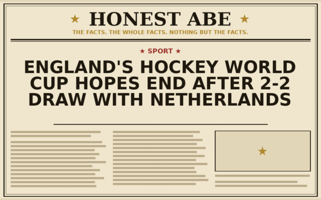 England’s Hockey World Cup Hopes End After 2-2 Draw With Netherlands