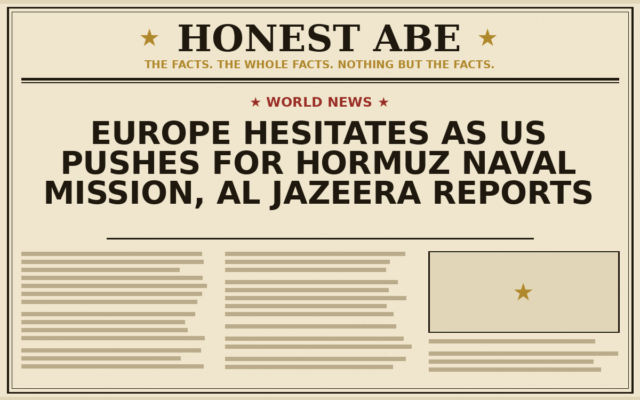 Europe Hesitates as US Pushes for Hormuz Naval Mission, Al Jazeera Reports
