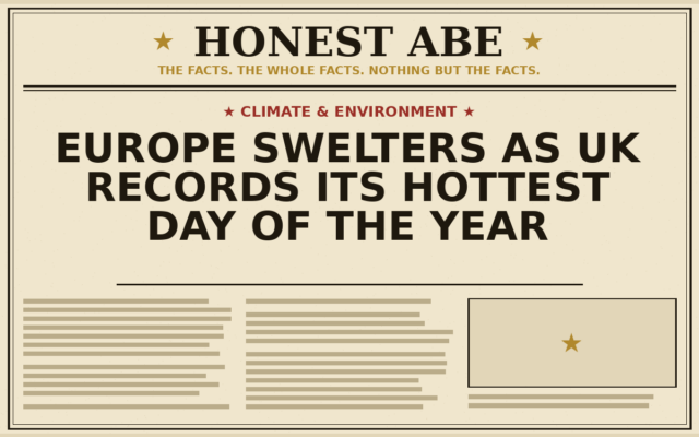 Europe Swelters as UK Records Its Hottest Day of the Year