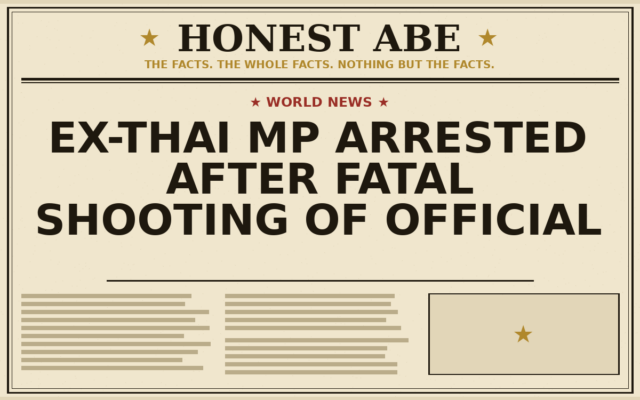 Ex-Thai MP Arrested After Fatal Shooting of Official