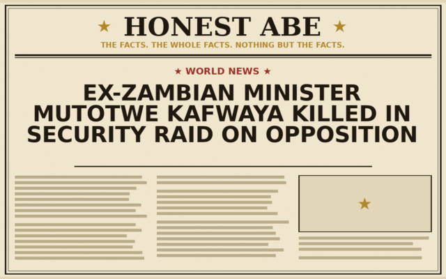 Ex-Zambian Minister Mutotwe Kafwaya Killed in Security Raid on Opposition
