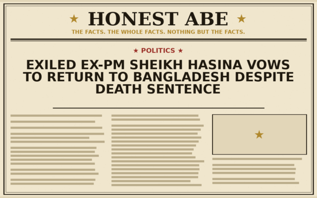 Exiled Ex-PM Sheikh Hasina Vows to Return to Bangladesh Despite Death Sentence