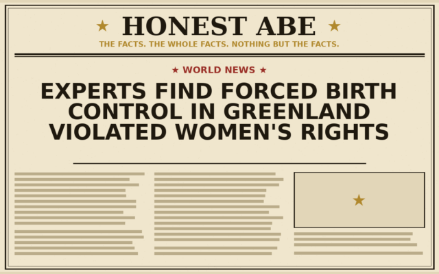 Experts Find Forced Birth Control in Greenland Violated Women’s Rights