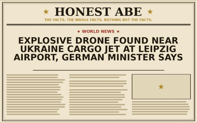 Explosive Drone Found Near Ukraine Cargo Jet at Leipzig Airport, German Minister Says