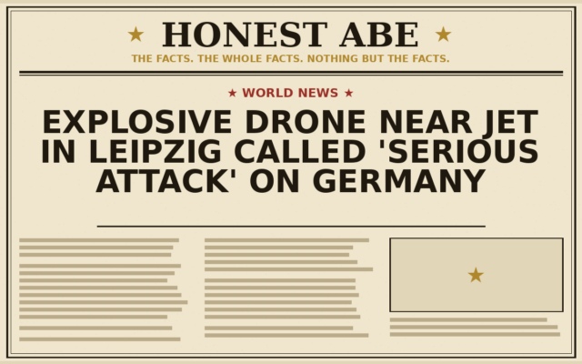 Explosive Drone Near Jet in Leipzig Called ‘Serious Attack’ on Germany
