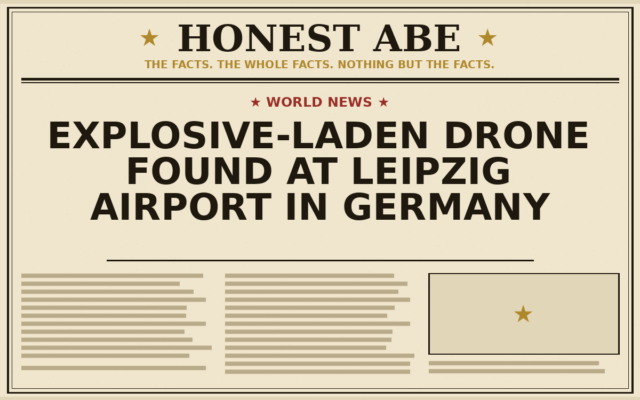 Explosive-Laden Drone Found at Leipzig Airport in Germany