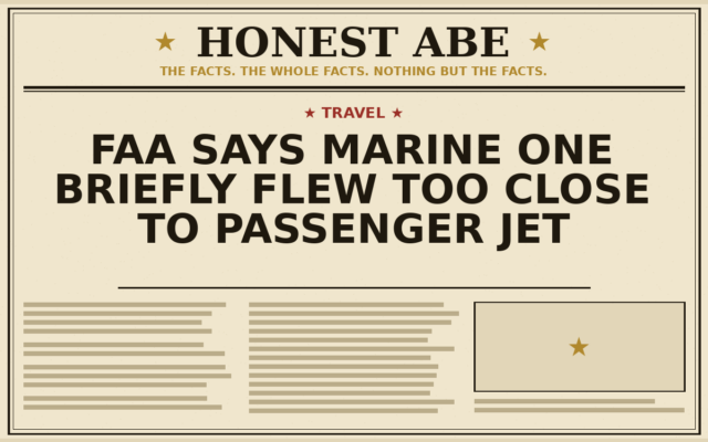 FAA Says Marine One Briefly Flew Too Close to Passenger Jet