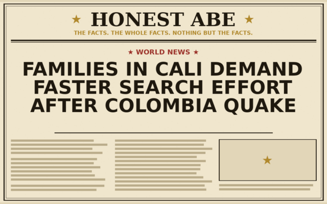 Families in Cali Demand Faster Search Effort After Colombia Quake