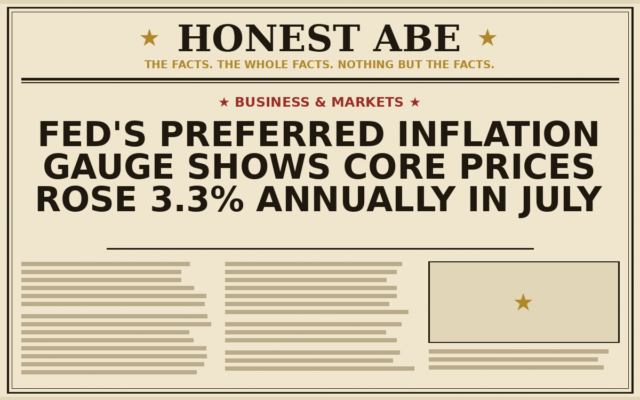 Fed’s Preferred Inflation Gauge Shows Core Prices Rose 3.3% Annually in July