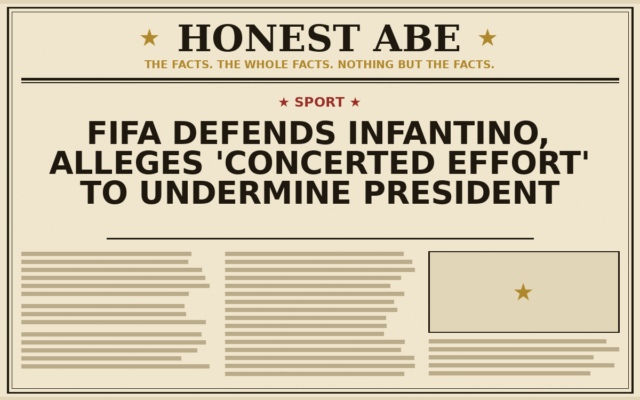 Fifa Defends Infantino, Alleges ‘Concerted Effort’ to Undermine President