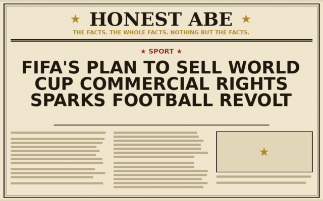 Fifa’s Plan to Sell World Cup Commercial Rights Sparks Football Revolt
