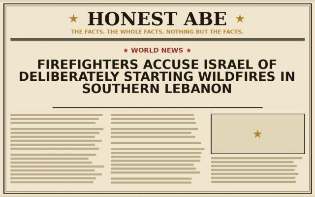 Firefighters Accuse Israel of Deliberately Starting Wildfires in Southern Lebanon