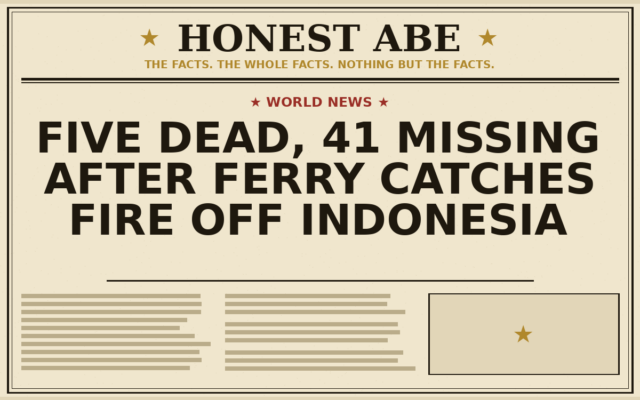 Five Dead, 41 Missing After Ferry Catches Fire Off Indonesia