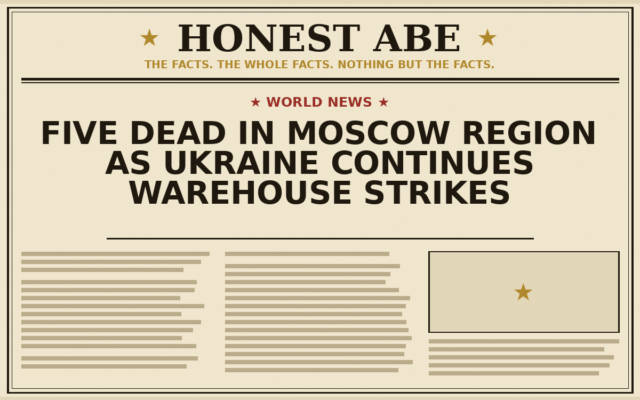 Five Dead in Moscow Region as Ukraine Continues Warehouse Strikes