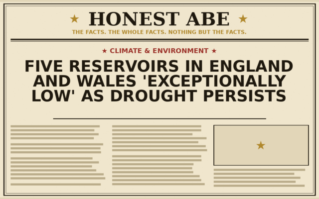Five Reservoirs in England and Wales ‘Exceptionally Low’ as Drought Persists
