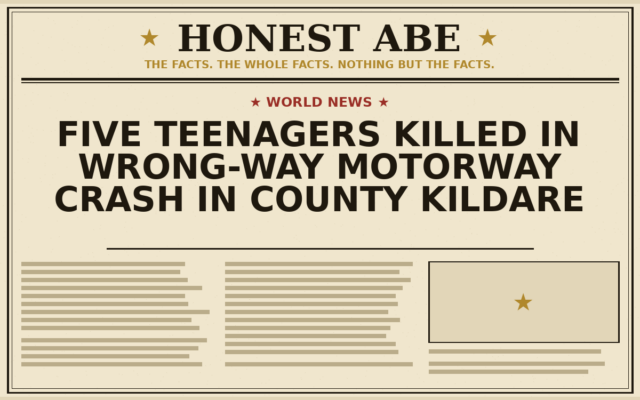 Five Teenagers Killed in Wrong-Way Motorway Crash in County Kildare