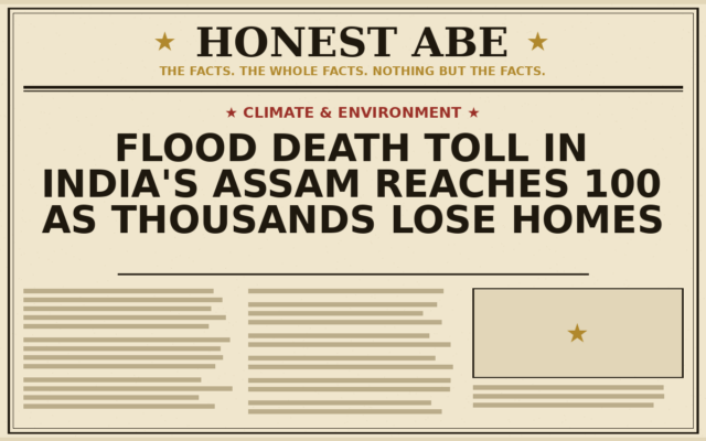 Flood Death Toll in India’s Assam Reaches 100 as Thousands Lose Homes