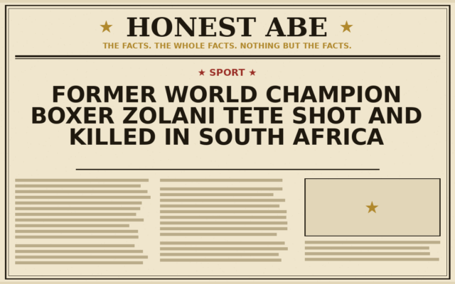 Former World Champion Boxer Zolani Tete Shot and Killed in South Africa