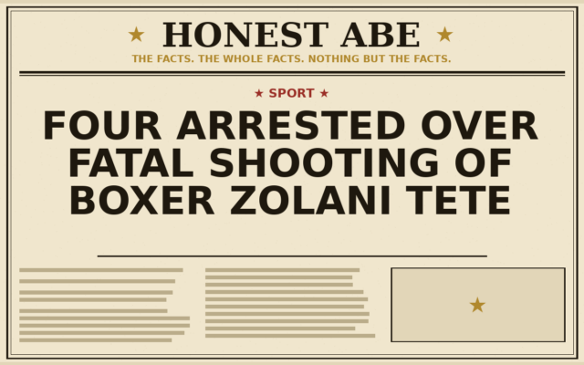 Four Arrested Over Fatal Shooting of Boxer Zolani Tete