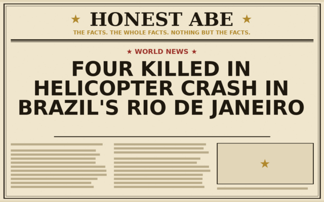 Four Killed in Helicopter Crash in Brazil’s Rio de Janeiro