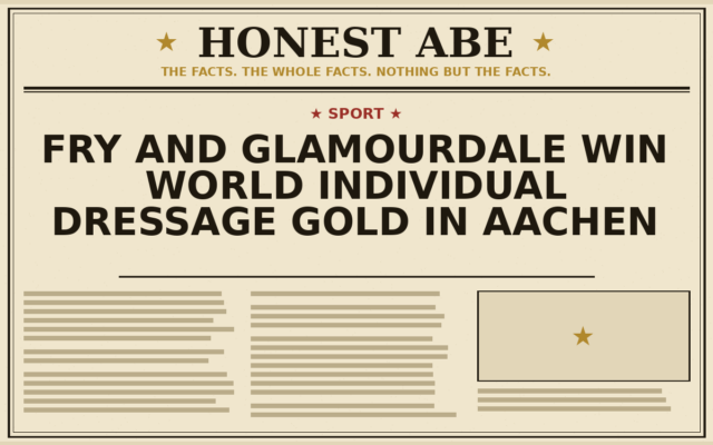Fry and Glamourdale Win World Individual Dressage Gold in Aachen