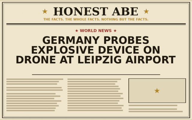 Germany Probes Explosive Device on Drone at Leipzig Airport
