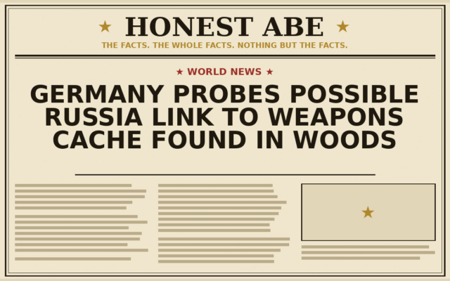 Germany Probes Possible Russia Link to Weapons Cache Found in Woods