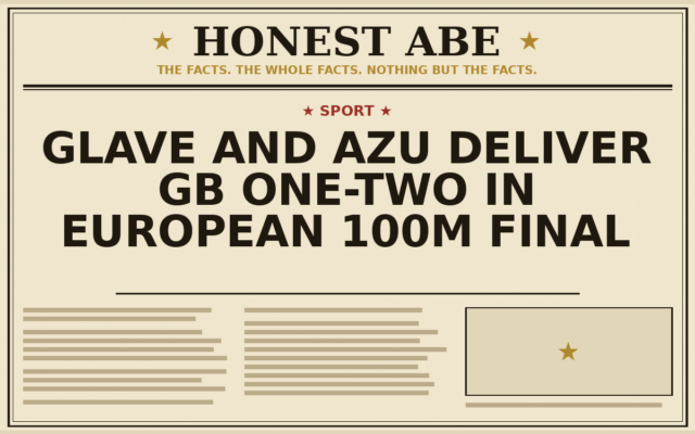 Glave and Azu Deliver GB One-Two in European 100m Final