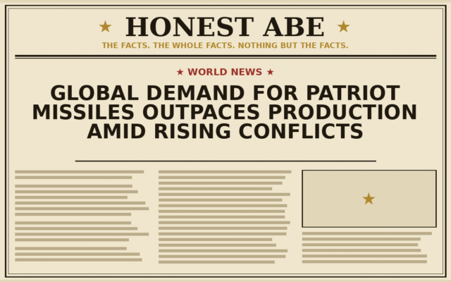 Global Demand for Patriot Missiles Outpaces Production Amid Rising Conflicts