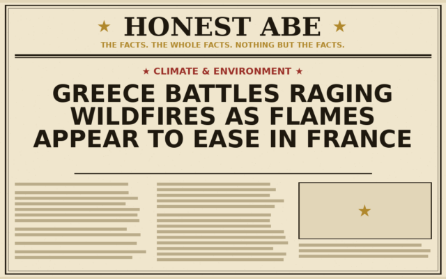 Greece Battles Raging Wildfires as Flames Appear to Ease in France