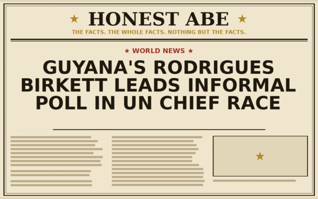 Guyana’s Rodrigues Birkett Leads Informal Poll in UN Chief Race