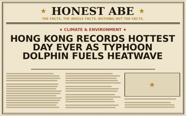 Hong Kong Records Hottest Day Ever as Typhoon Dolphin Fuels Heatwave