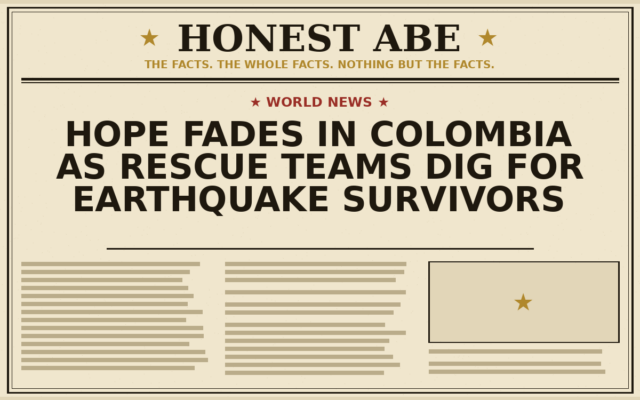 Hope Fades in Colombia as Rescue Teams Dig for Earthquake Survivors