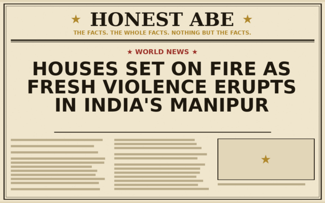 Houses Set on Fire as Fresh Violence Erupts in India’s Manipur