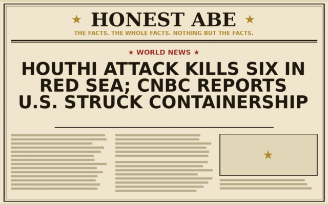 Houthi Attack Kills Six in Red Sea; CNBC Reports U.S. Struck Containership