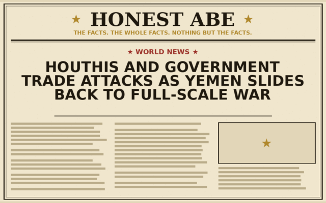 Houthis and Government Trade Attacks as Yemen Slides Back to Full-Scale War