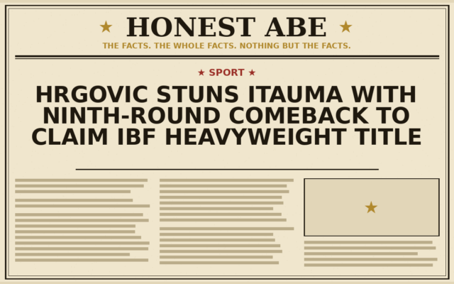 Hrgovic Stuns Itauma With Ninth-Round Comeback to Claim IBF Heavyweight Title