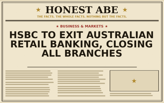 HSBC to Exit Australian Retail Banking, Closing All Branches