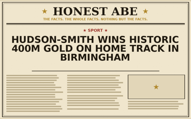Hudson-Smith Wins Historic 400m Gold on Home Track in Birmingham
