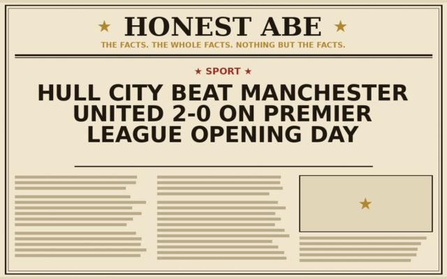 Hull City Beat Manchester United 2-0 on Premier League Opening Day