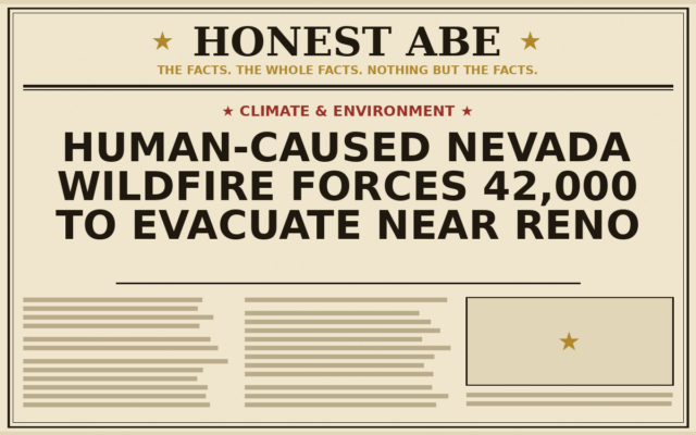 Human-Caused Nevada Wildfire Forces 42,000 to Evacuate Near Reno