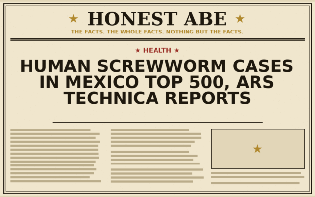 Human Screwworm Cases in Mexico Top 500, Ars Technica Reports