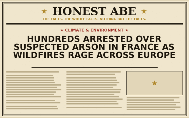 Hundreds Arrested Over Suspected Arson in France as Wildfires Rage Across Europe