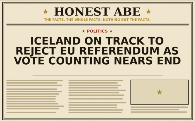 Iceland on Track to Reject EU Referendum as Vote Counting Nears End