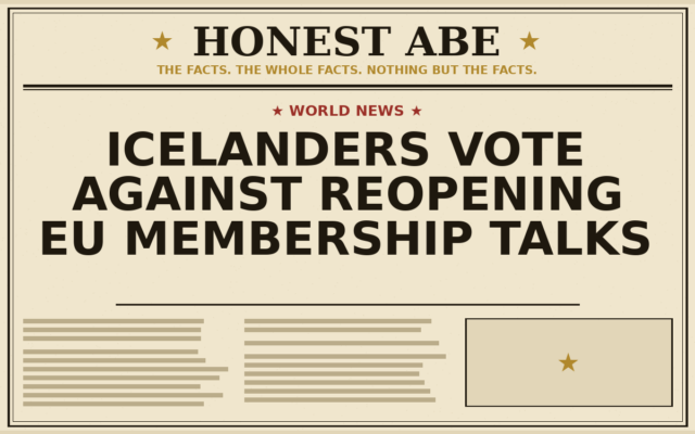 Icelanders Vote Against Reopening EU Membership Talks