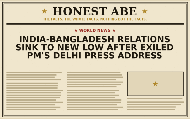 India-Bangladesh Relations Sink to New Low After Exiled PM’s Delhi Press Address