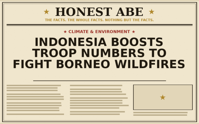 Indonesia Boosts Troop Numbers to Fight Borneo Wildfires