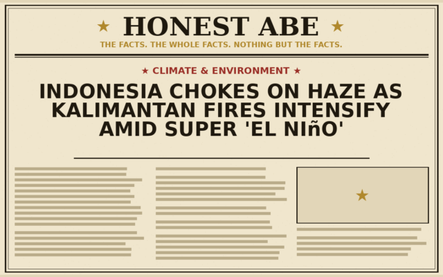 Indonesia Chokes on Haze as Kalimantan Fires Intensify Amid Super ‘El Niño’