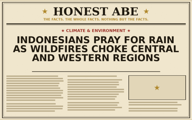 Indonesians Pray for Rain as Wildfires Choke Central and Western Regions
